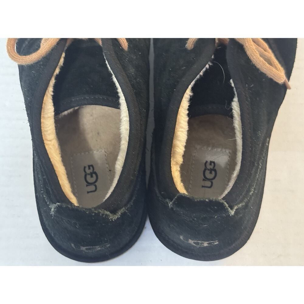 UGG Maksim Chukka Boots Black Suede Lace-Up Sheepskin Casual Comfort Men’s Sz 8 - Picture 7 of 11